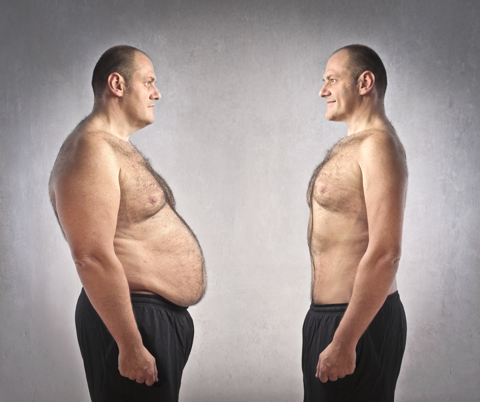 comparison overweight men and regular men