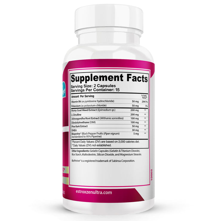 Estroxzen Ultra Supplement Facts